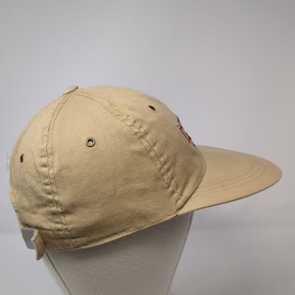 Strike Force Red Slideback Baseball Cap Beige One Size 6 Panel Dorfman Pacific - Picture 5 of 9